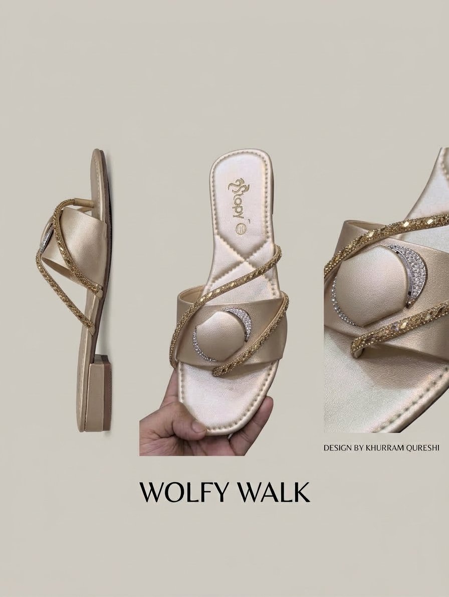 Celestial Glam Flat Sandals - Image 6