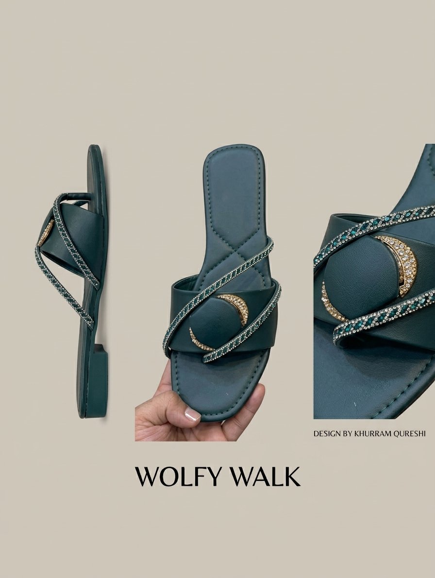 Celestial Glam Flat Sandals - Image 7