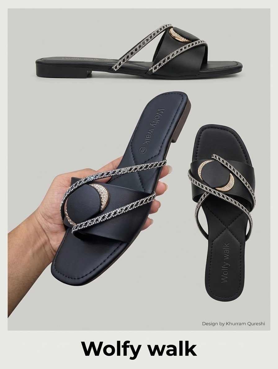 Celestial Glam Flat Sandals - Image 5