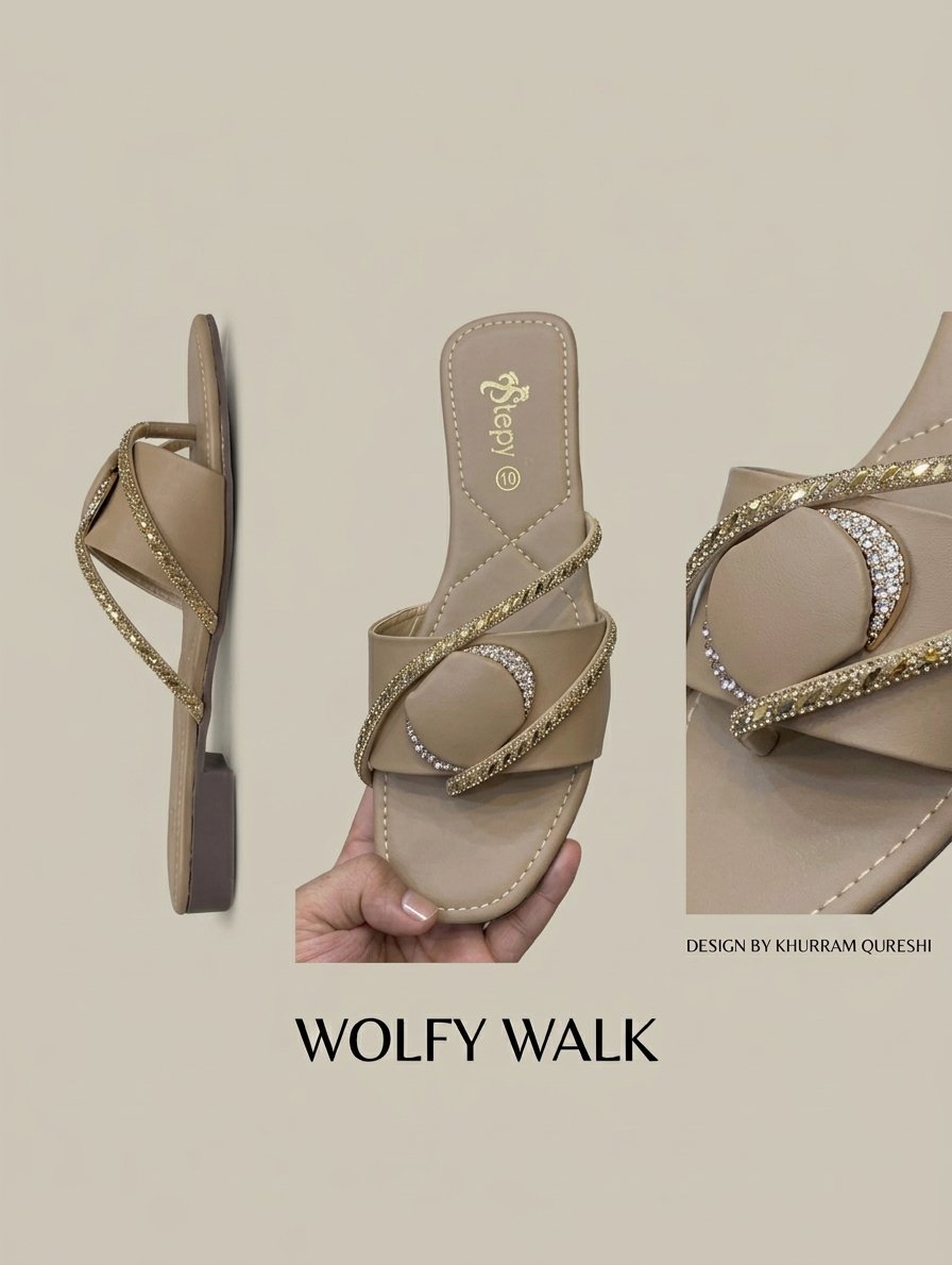 Celestial Glam Flat Sandals - Image 3